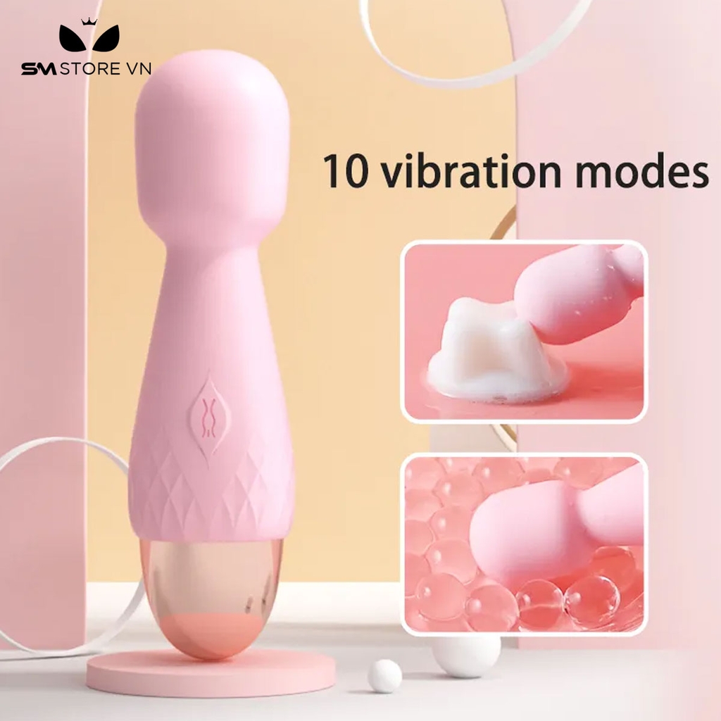 SMT3554 - Chày rung tình yêu mini sạc trực tiếp có 10 tần số dài 10.2cm