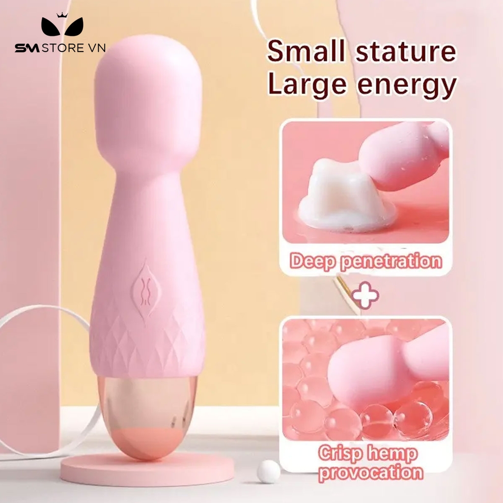 SMT3554 - Chày rung tình yêu mini sạc trực tiếp có 10 tần số dài 10.2cm
