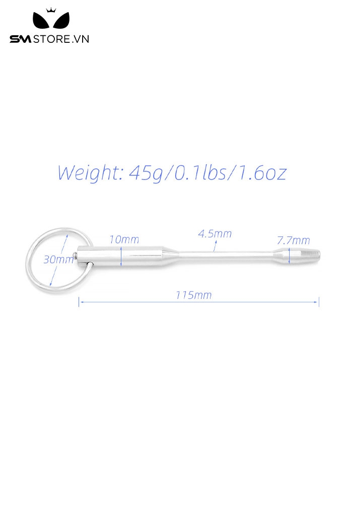 SMT3570 - Đồ chơi kích điện souding inox thẳng có miếng dán dài 115mm