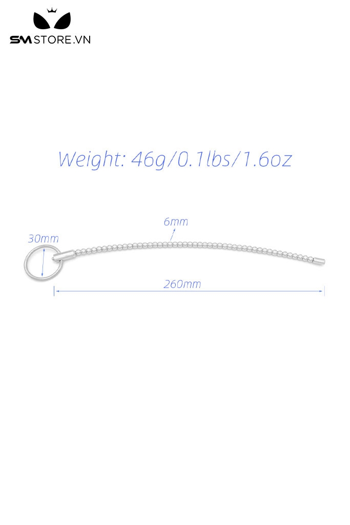 SMT3575 - Sounding inox không gỉ cho nam với chuỗi bi liền dài 26cm
