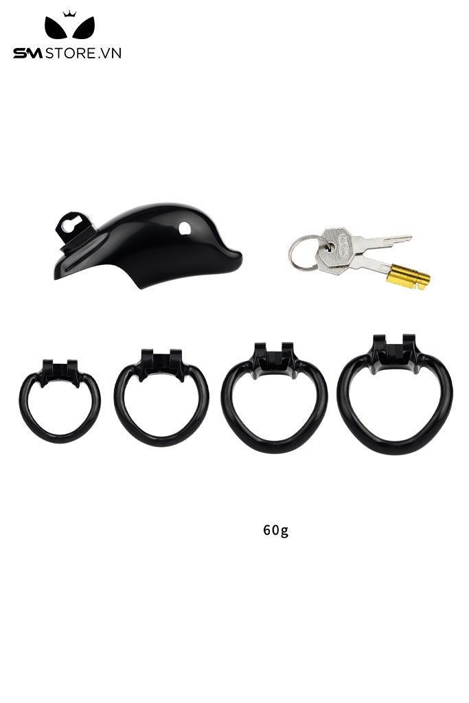 SMT3582 - Khóa dương vật nhựa ngụy trang con cá voi bộ 4 vòng