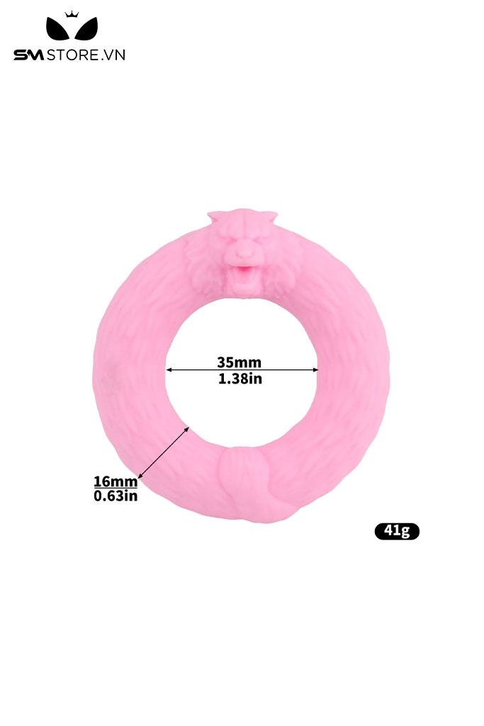 SMT3589 - Vòng đeo dương vật silicon ngụy trang hình con hổ dài 35mm