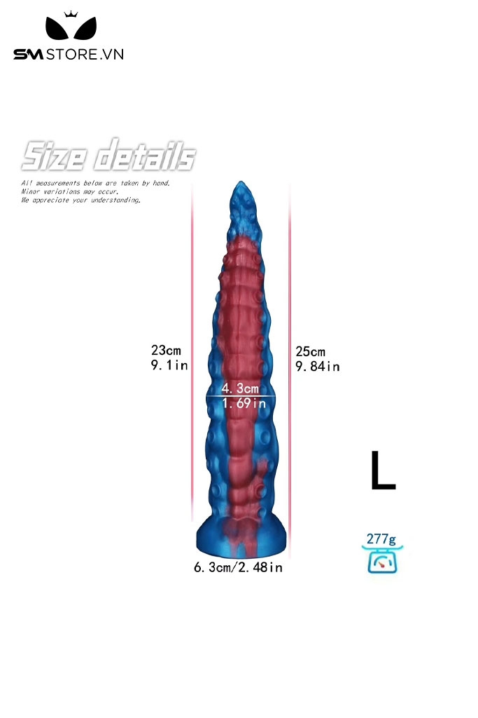 SMT3660 - Long anal có xúc tu bạch tuộc silicon co giãn và 3 kích cỡ