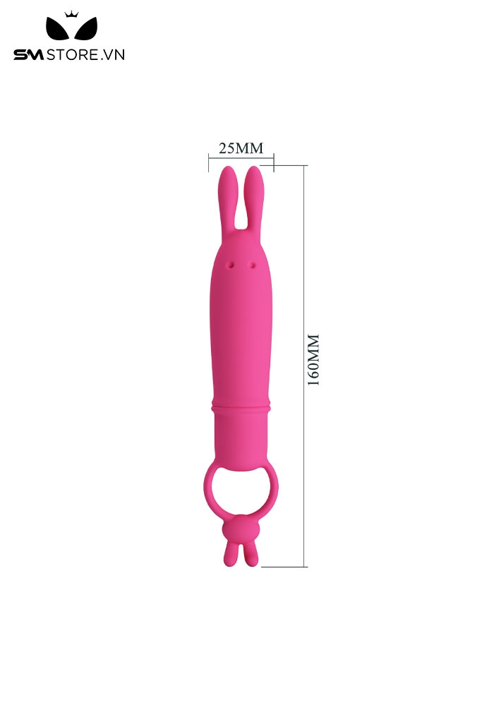 SMT3601 - Máy rung tai thỏ 2 đầu Pretty Love silicon mềm dài 16cm