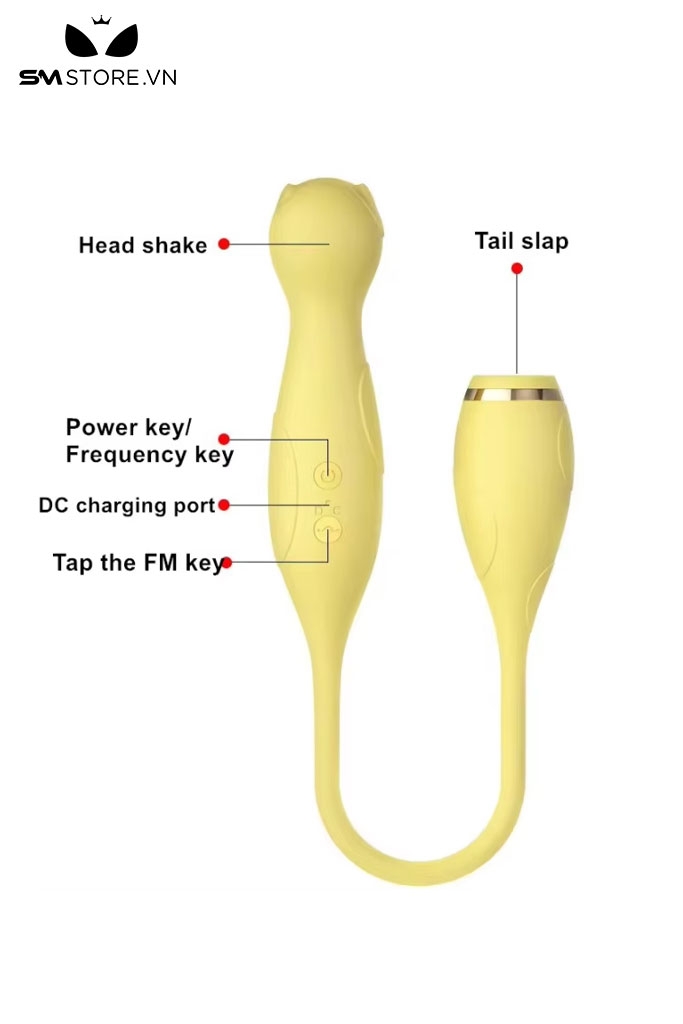 SMT3630 - Chày rung tình yêu 2 đầu ngụy trang con mèo dài 12cm