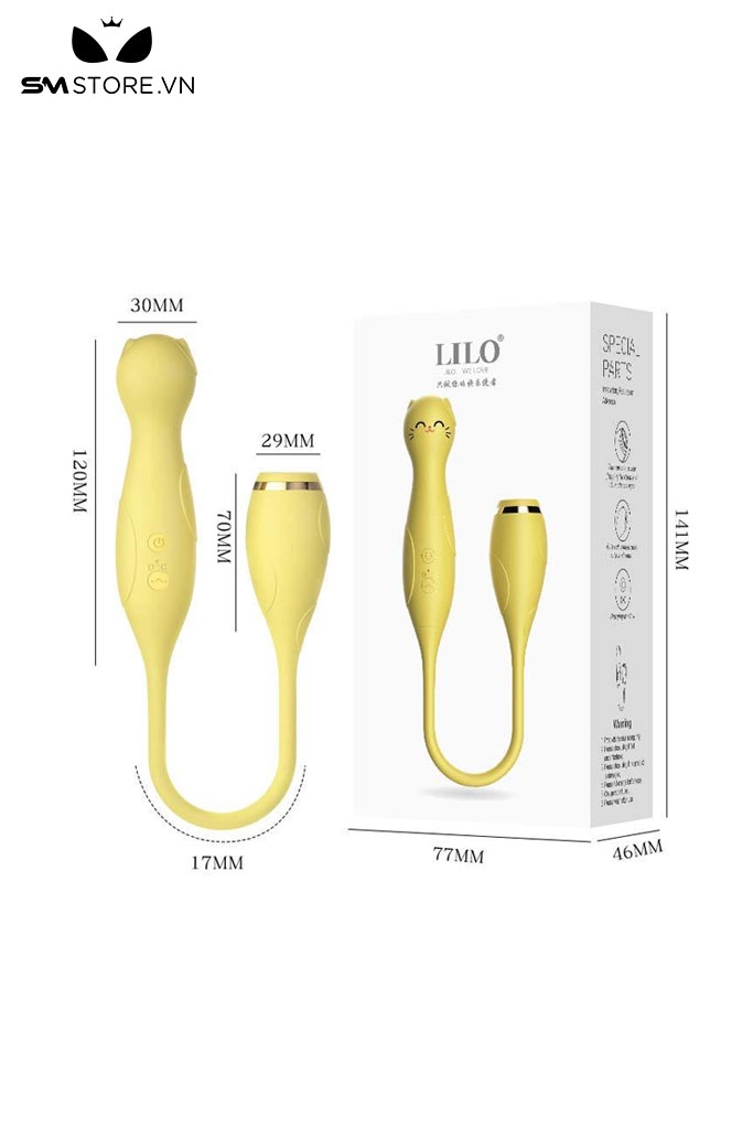 SMT3630 - Chày rung tình yêu 2 đầu ngụy trang con mèo dài 12cm