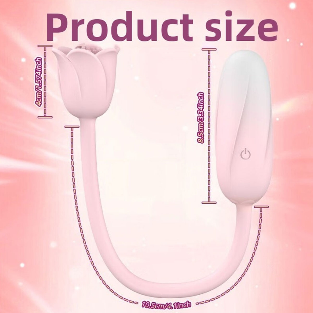 SMT3633 - Máy rung 2 đầu hình bông hoa có 10 tần số sạc điện dài 11cm