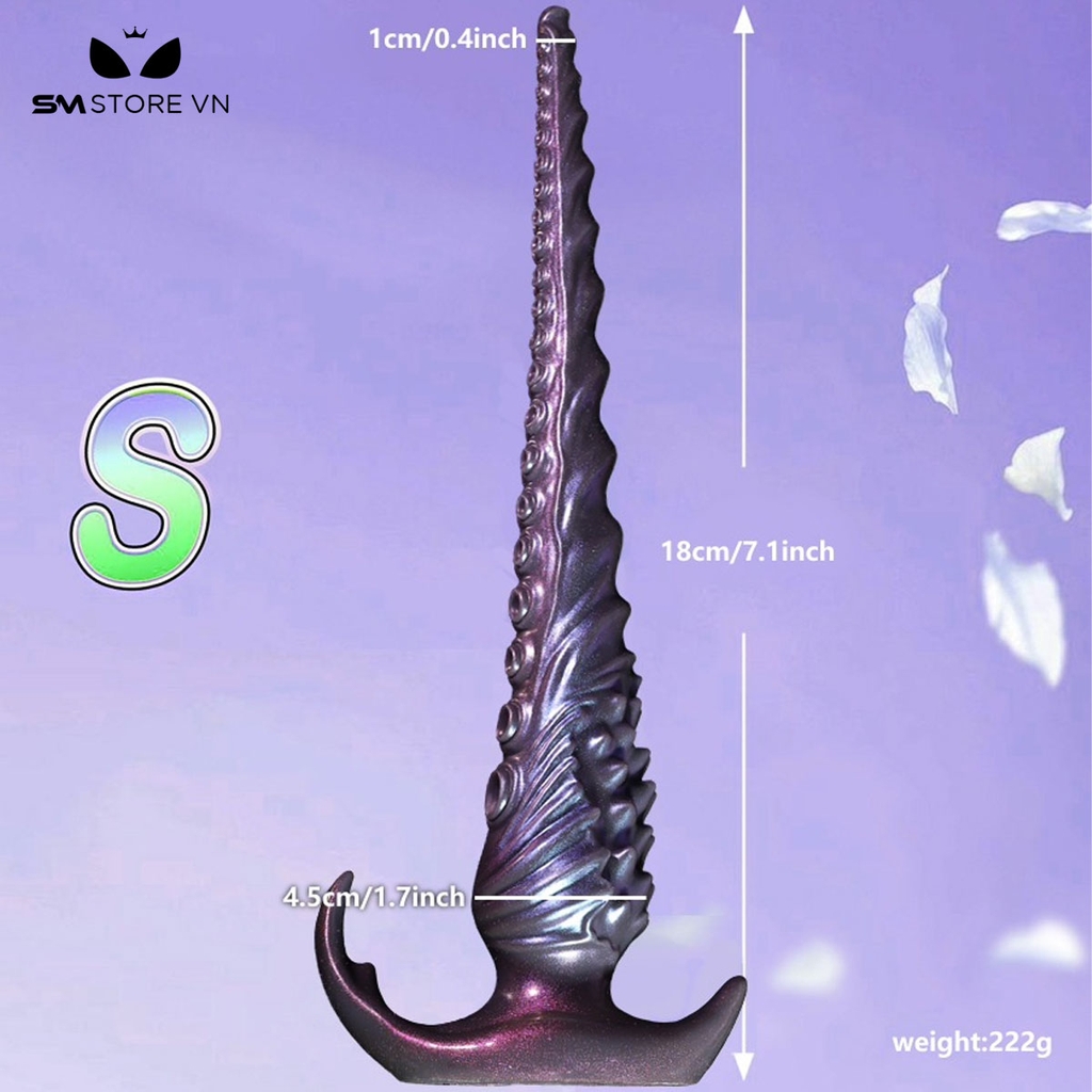 SMT3662 - Long anal có xúc tu bạch tuộc đế cong dài 15, 35 và 45cm