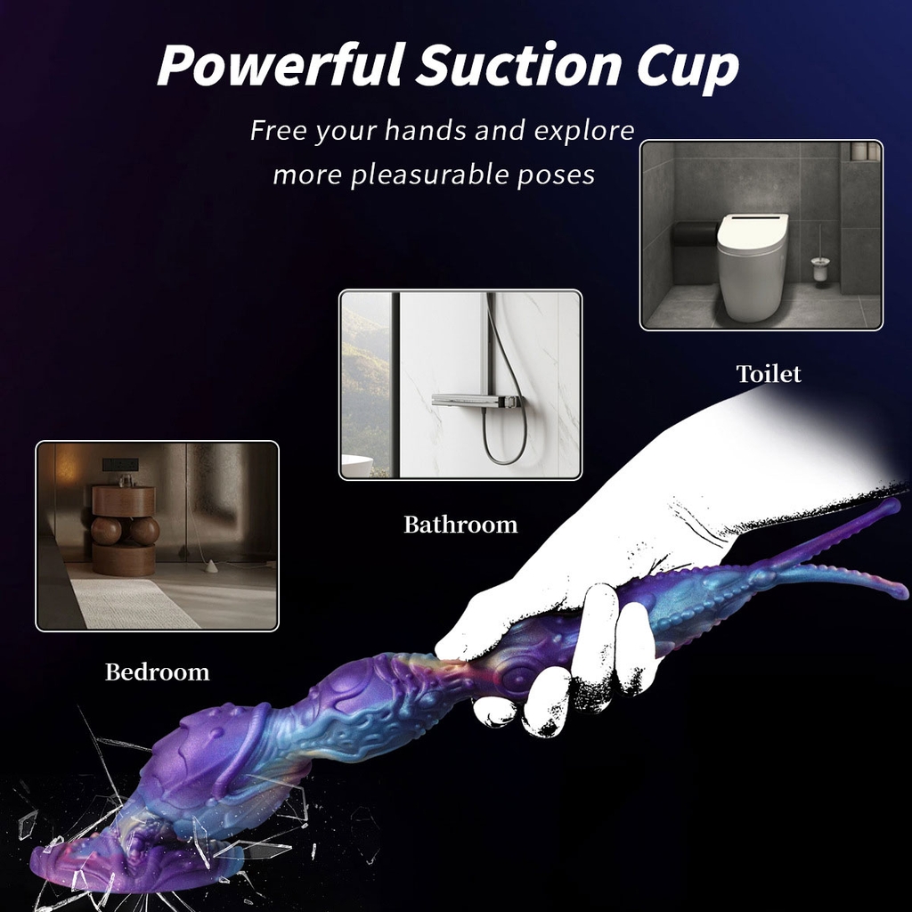 SMT3666 - Anal long silicon co giãn có 2 nhánh có bi nổi quanh dài 37cm