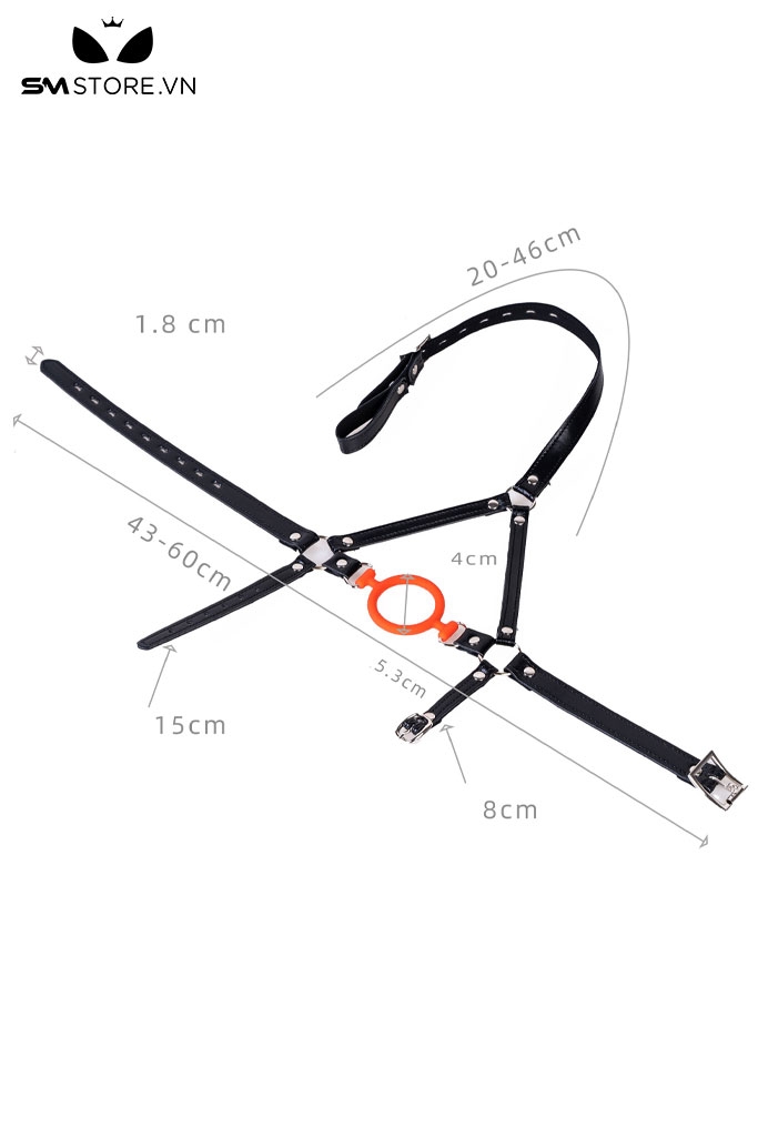 SMT3696 - Đồ chơi bịt miệng ring gag silicon có dây đeo vòng qua đầu