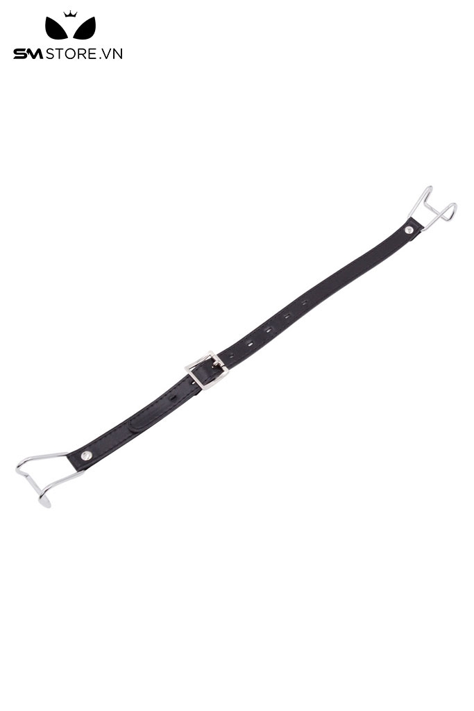 SMT3699 - Đồ chơi bịt miệng inox thiết kế dạng mở dài 41cm và dây da PU