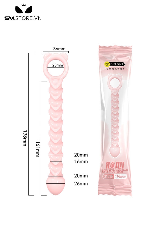 SMT3708 - Butt plug hậu môn hình xương cá với đầu nhọn dài 198mm