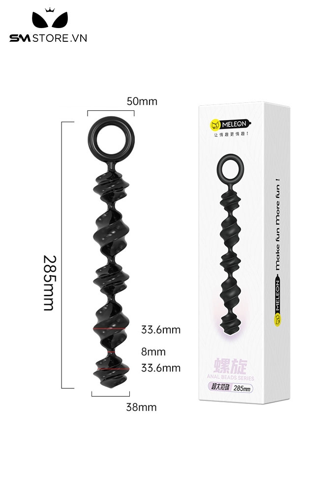 SMT3716 - Anal bead chuỗi hạt xoắn ốc dài 285mm có độ đàn hồi tốt