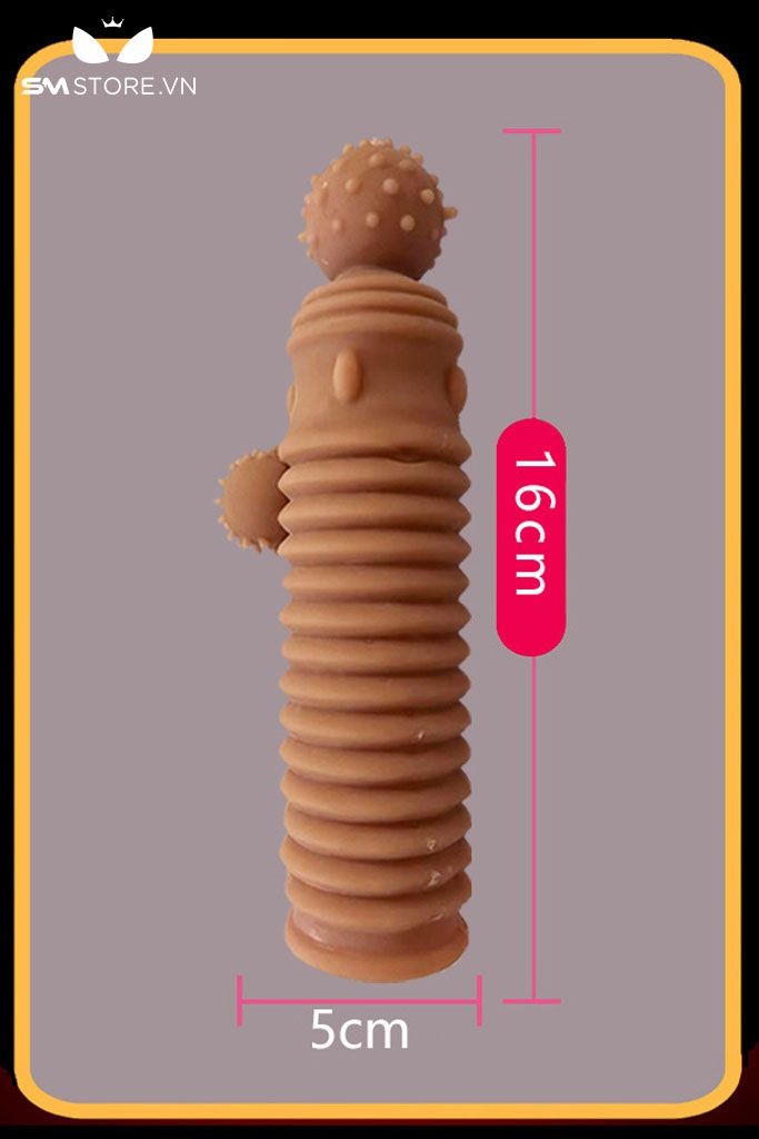 SMT3728 - Bao cao su đôn dên có tròn nổi và gai nhọn dài 20cm
