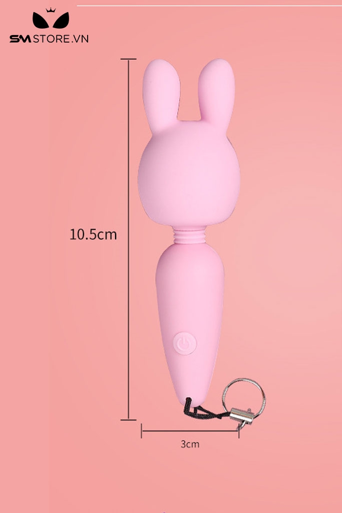 SMT3742 - Máy rung tai thỏ mini chất liệu silicon mềm dài 10.5cm