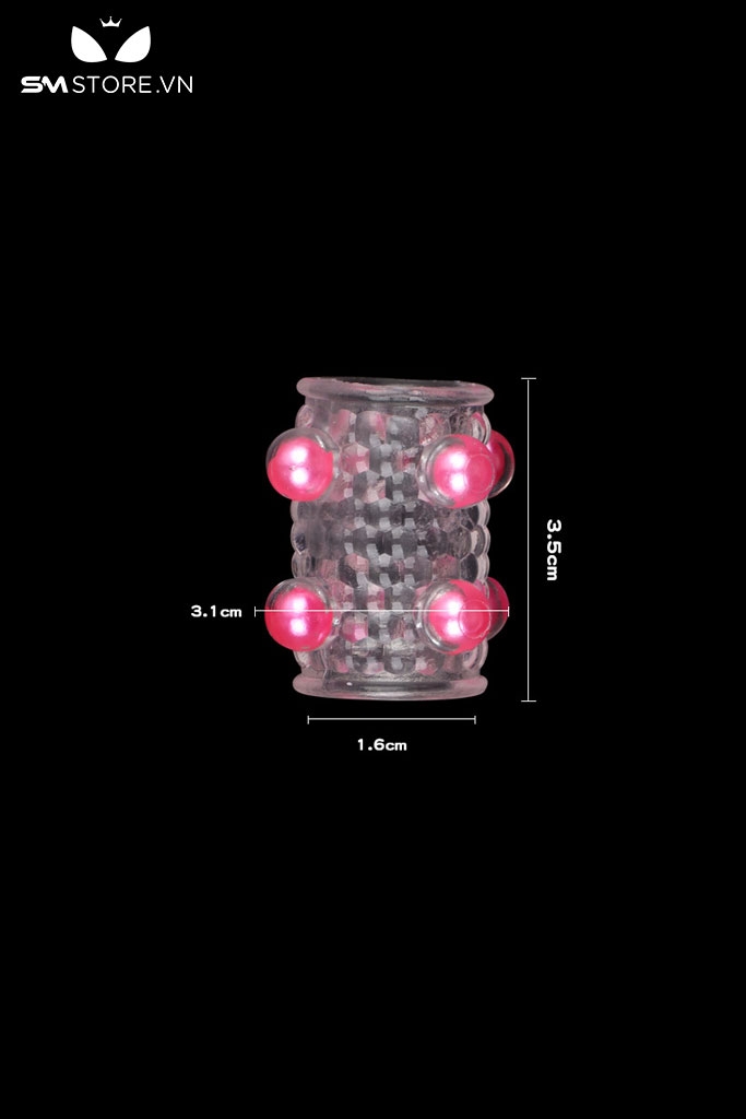 SMT3754 - Bộ 9 chiếc vòng đeo dương vật có gai nhọn và bi nổi silicon