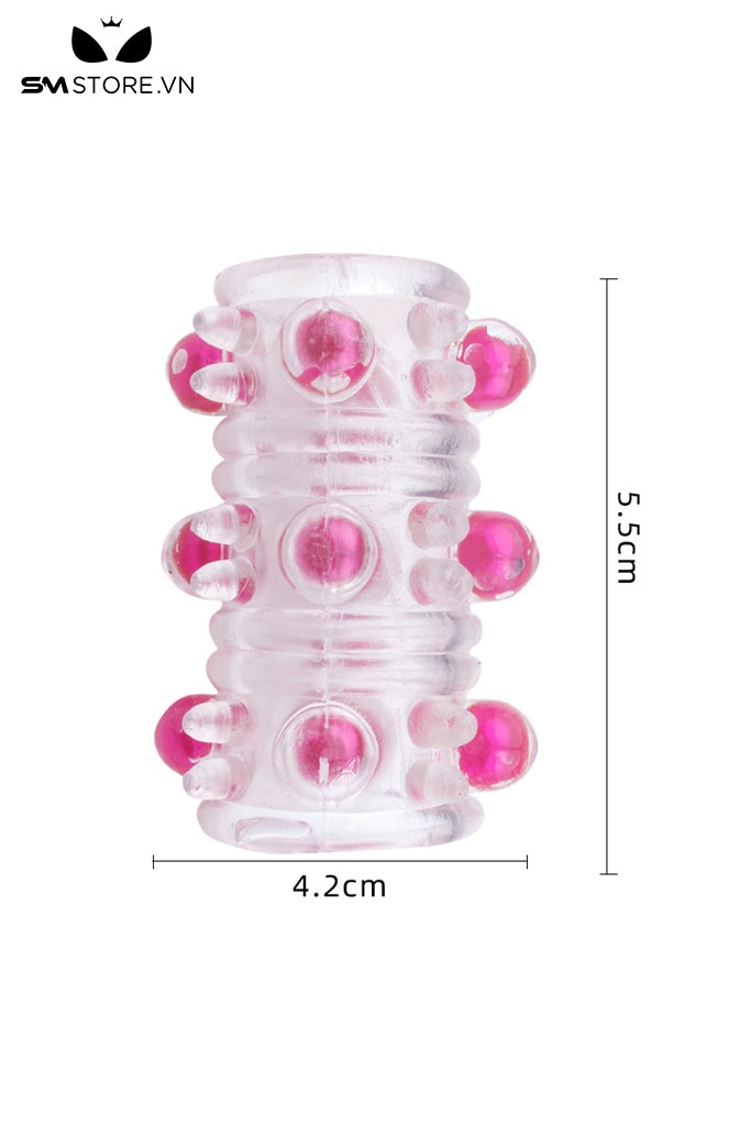 SMT3754 - Bộ 9 chiếc vòng đeo dương vật có gai nhọn và bi nổi silicon