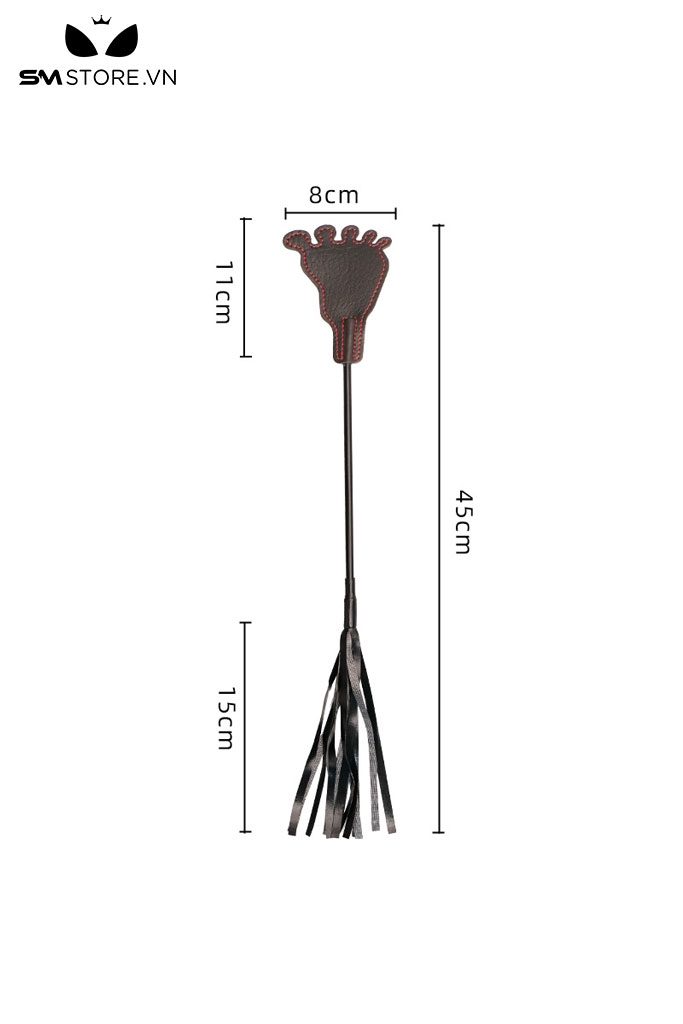 SMT3757 - Roi da tính yêu hình bàn chân với tua rua ở tay cầm dài 45cm