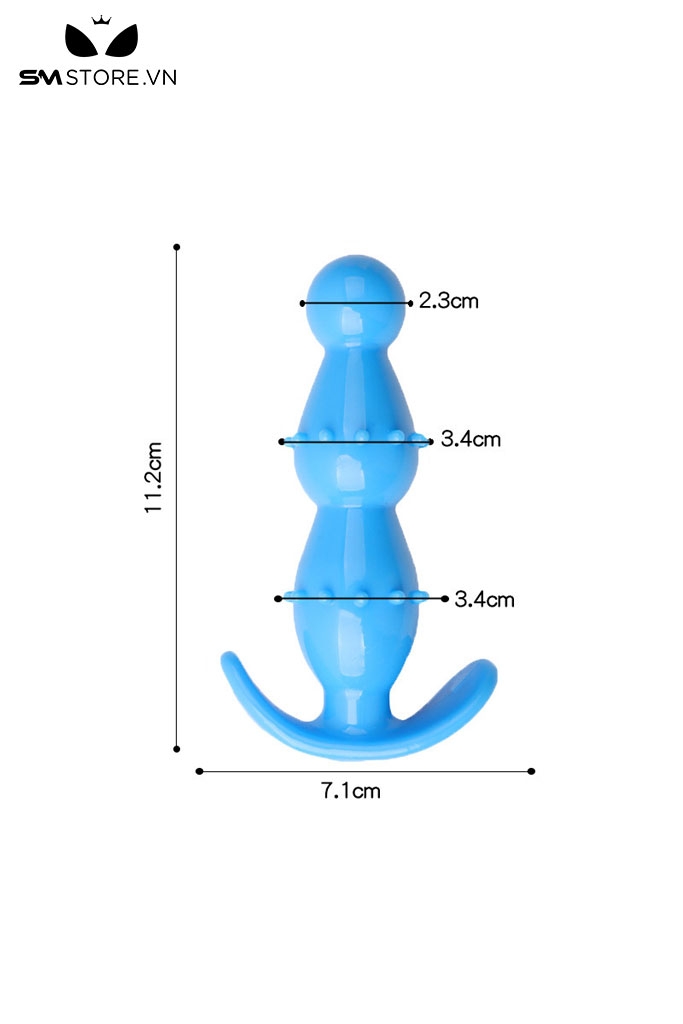 SMT3773 -  Anal bead có bi nổi thiết kế 3 tầng hạt với phần đế cong