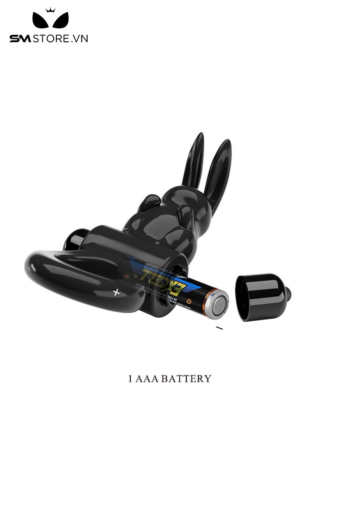 SMT3794 - Vòng rung đeo gốc dương vật tai thỏ có 10 tần số dài 92mm