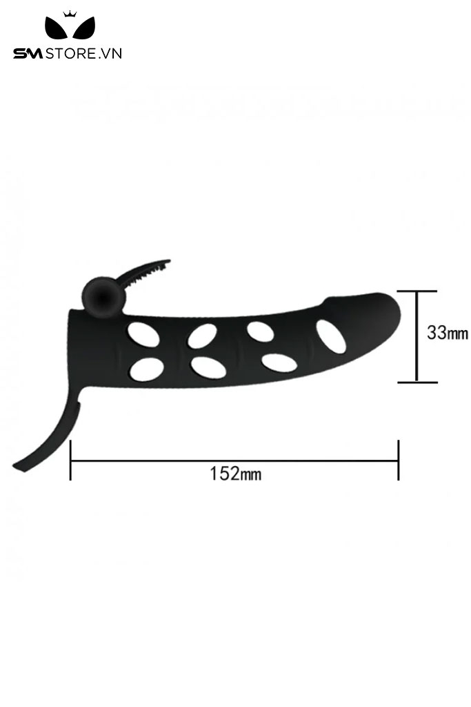 SMT3805 - Bao cao su đôn rung nhánh lưỡi liếm Pretty Love dài 152mm