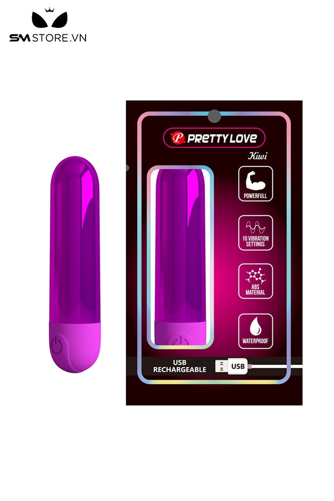 SMT3810 - Trứng rung mini silicon Pretty Love có 10 tần số dài 80mm