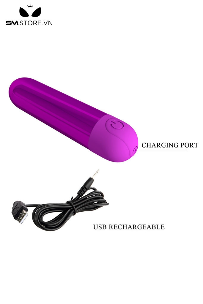 SMT3810 - Trứng rung mini silicon Pretty Love có 10 tần số dài 80mm