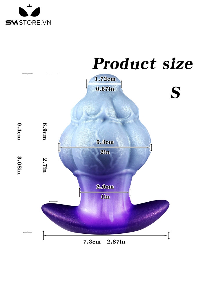 SMT3813 - Đồ chơi hậu môn huge anal đầu dương vật với đế cong