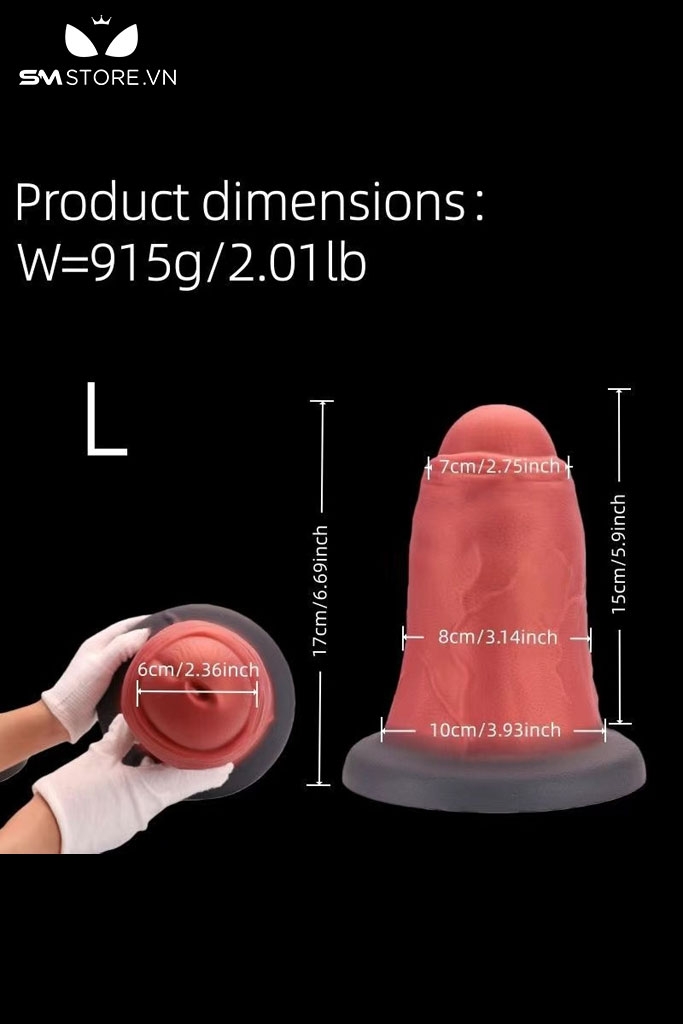 SMT3815 - Huge anal hậu môn có đế dính tường silicon mềm và 3 size