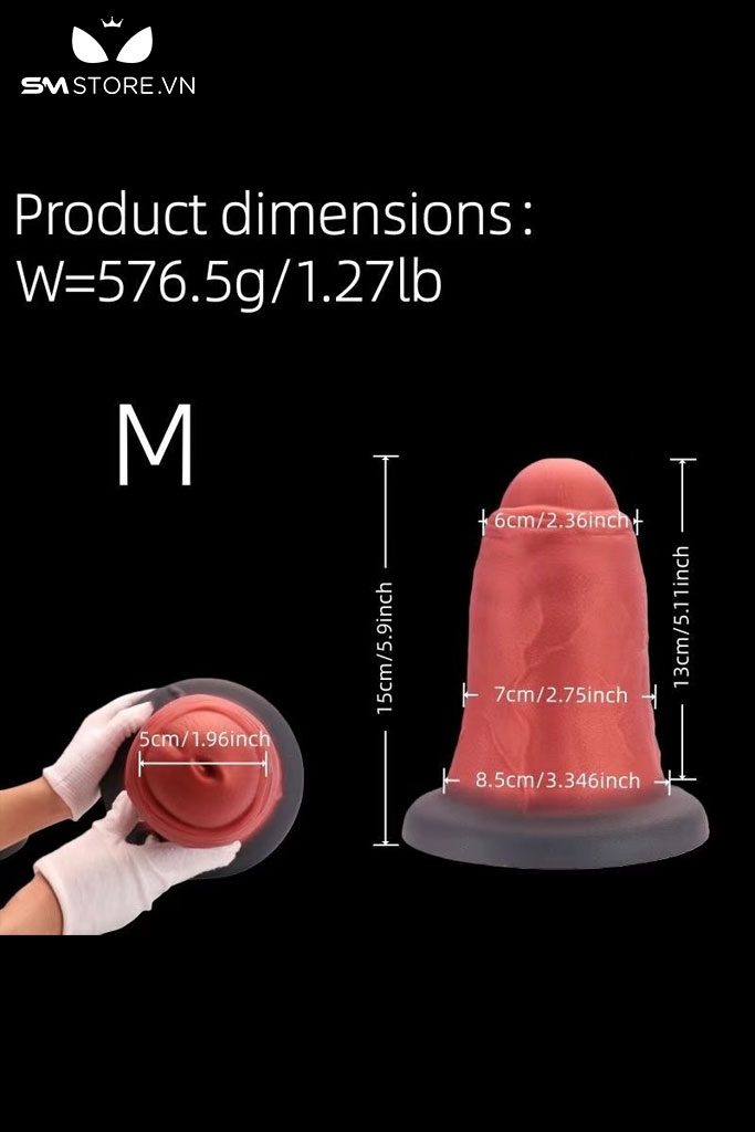 SMT3815 - Huge anal hậu môn có đế dính tường silicon mềm và 3 size