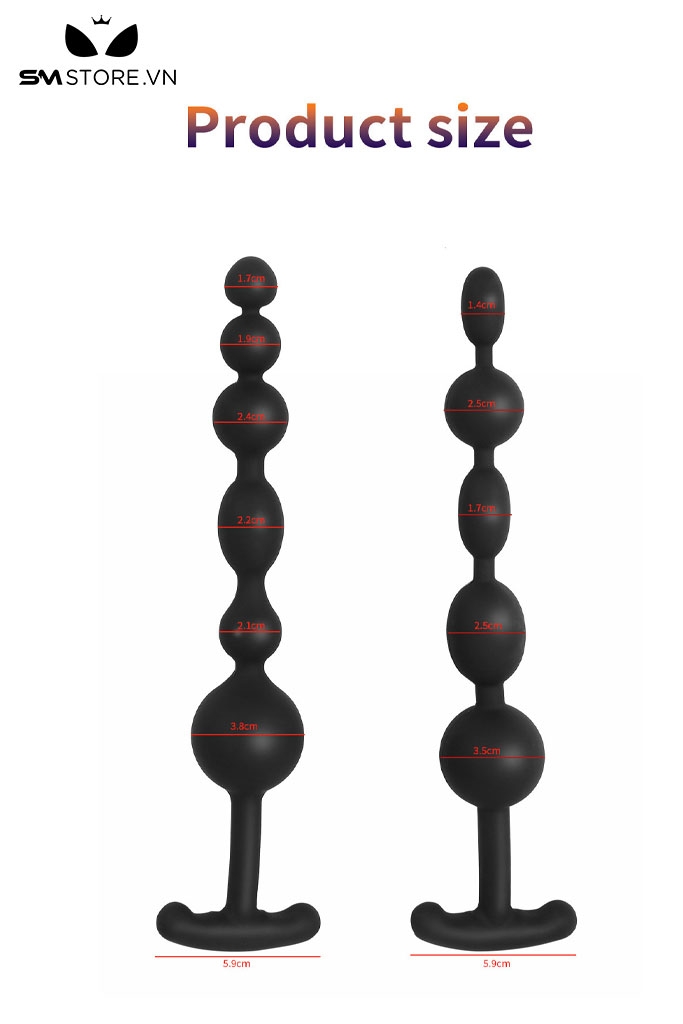 SMT3830 - Đồ chơi hậu môn anal beads với chuỗi hạt 7 tầng silicon