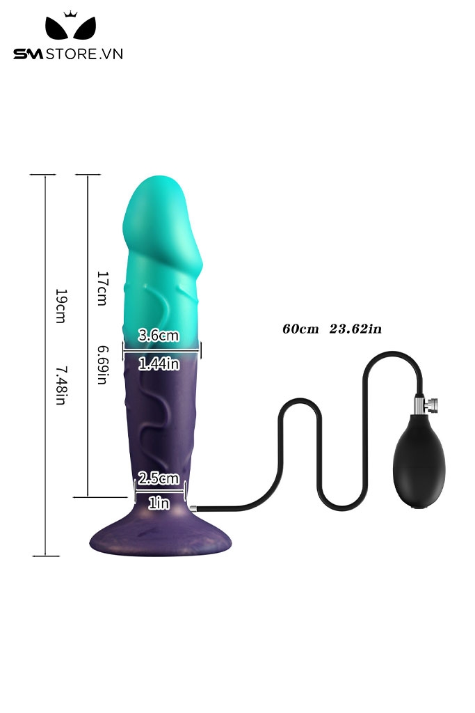 SMT3839 - Dương vật giả bắn tinh dính tường dài 19cm silicon mềm