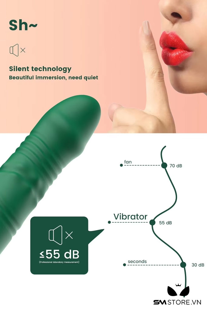 SMT3928 - Dương vật giả rung thụt xoay 360 độ có 10 chế độ dài 233mm