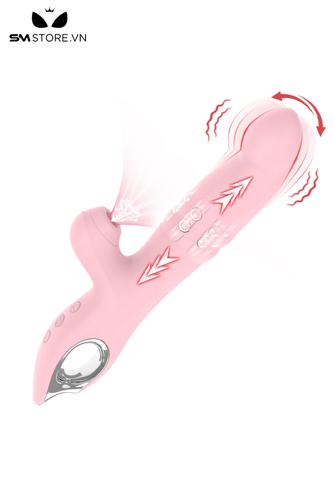 SMT3933 - Máy rung hút 2 đầu mix chế độ thụt xoay dài 25cm sạc điện