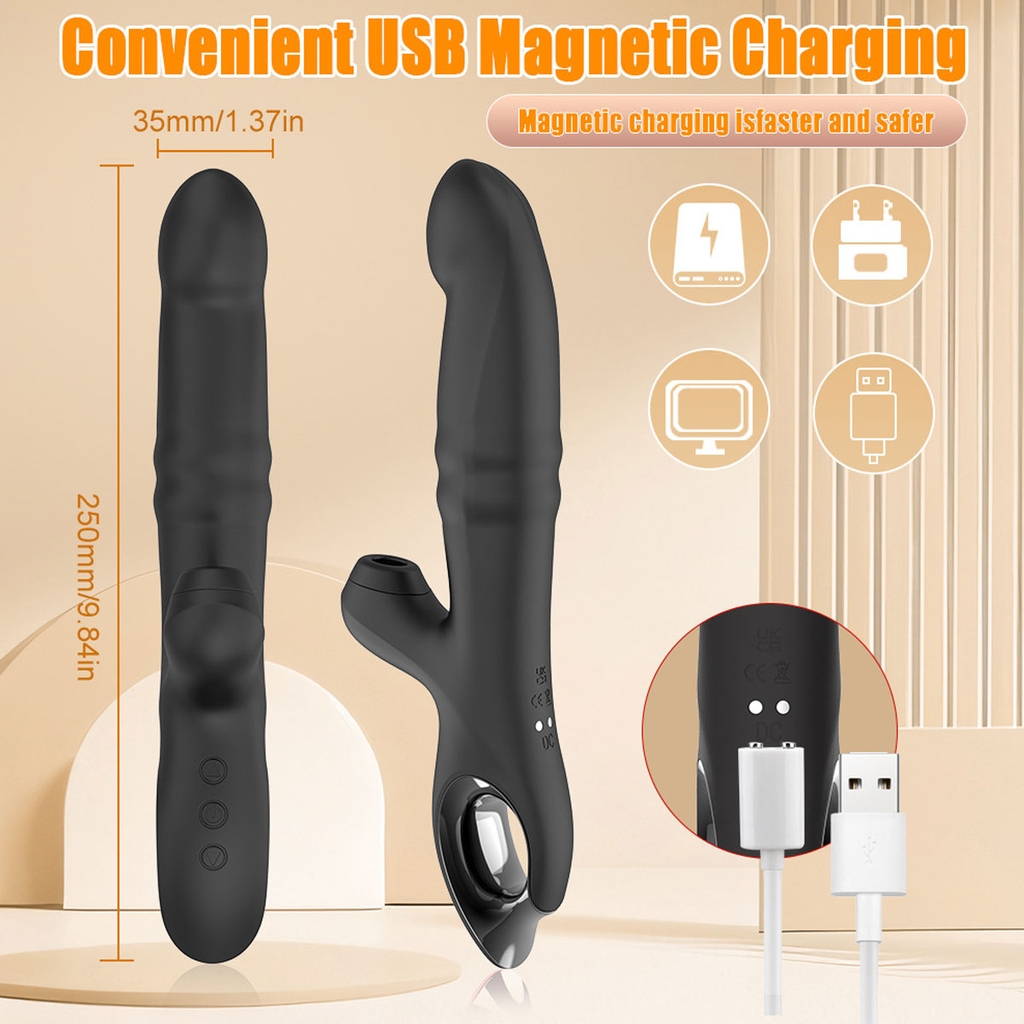 SMT3933 - Máy rung hút 2 đầu mix chế độ thụt xoay dài 25cm sạc điện
