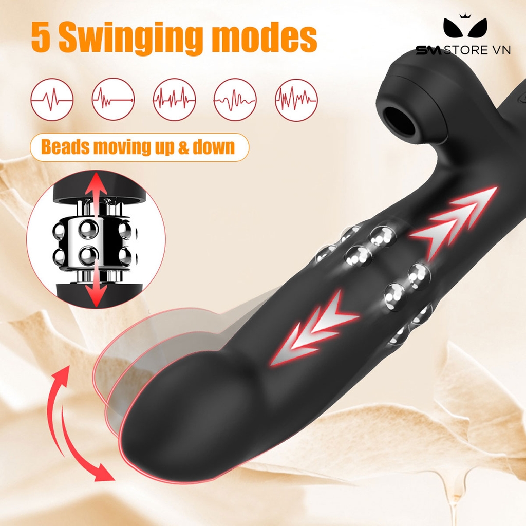 SMT3933 - Máy rung hút 2 đầu mix chế độ thụt xoay dài 25cm sạc điện
