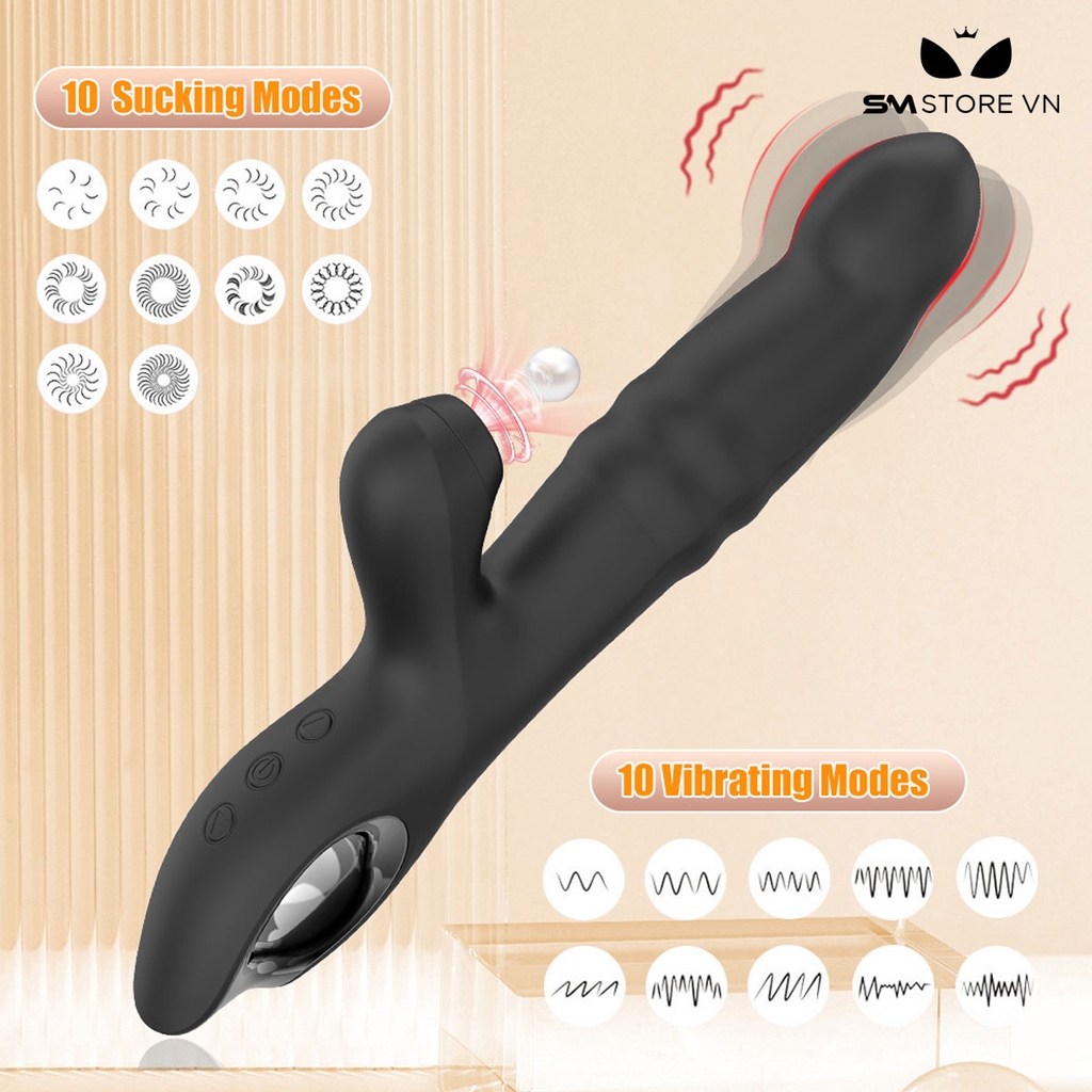 SMT3933 - Máy rung hút 2 đầu mix chế độ thụt xoay dài 25cm sạc điện
