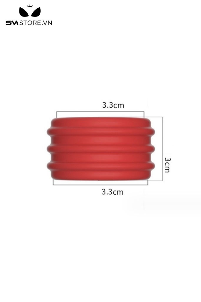 SMT3947 - Vòng đeo gốc dương vật silicon với đường vân ngang dài 3.3cm