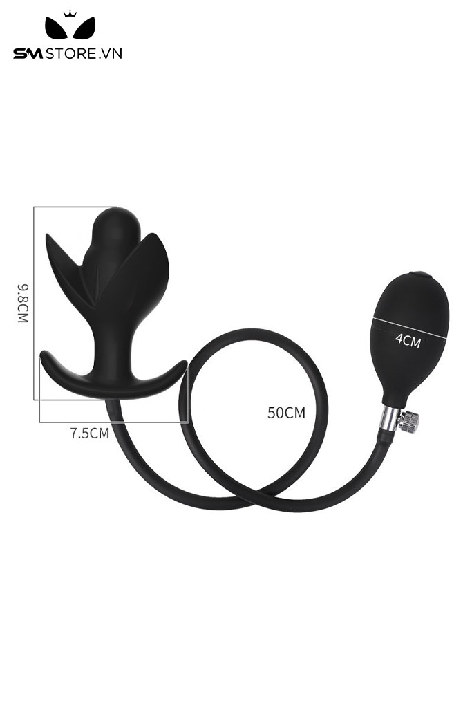 SMT3952 - Anal pump silicon co giãn hình cánh hoa ôm thân dài 9.8cm