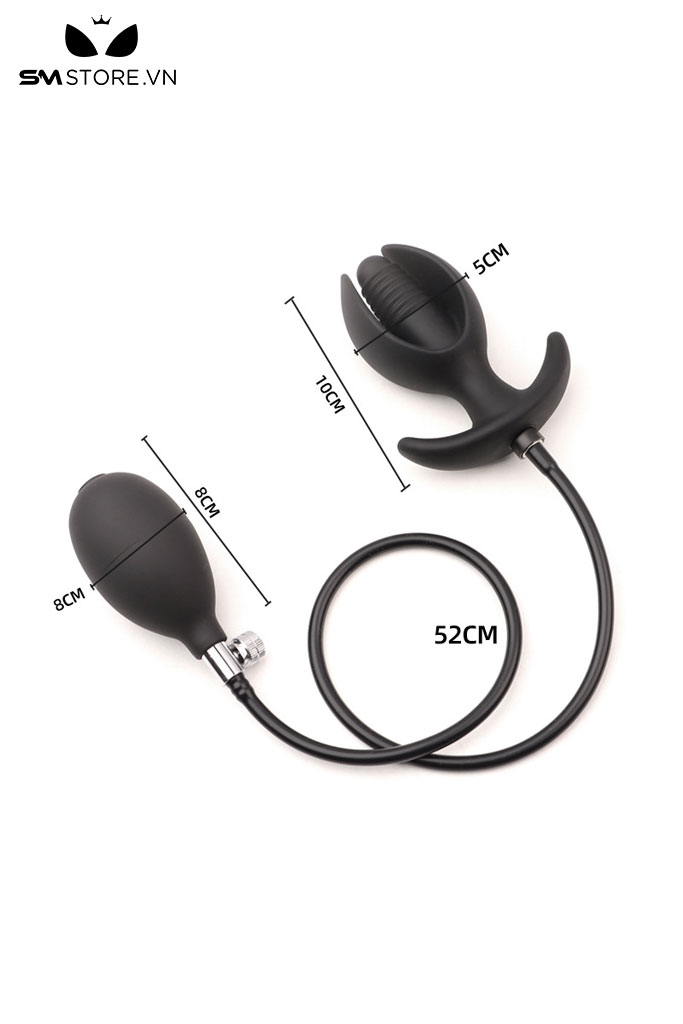 SMT3953 - Anal pump hậu môn hình nụ hoa dài 10cm silicon đàn hồi