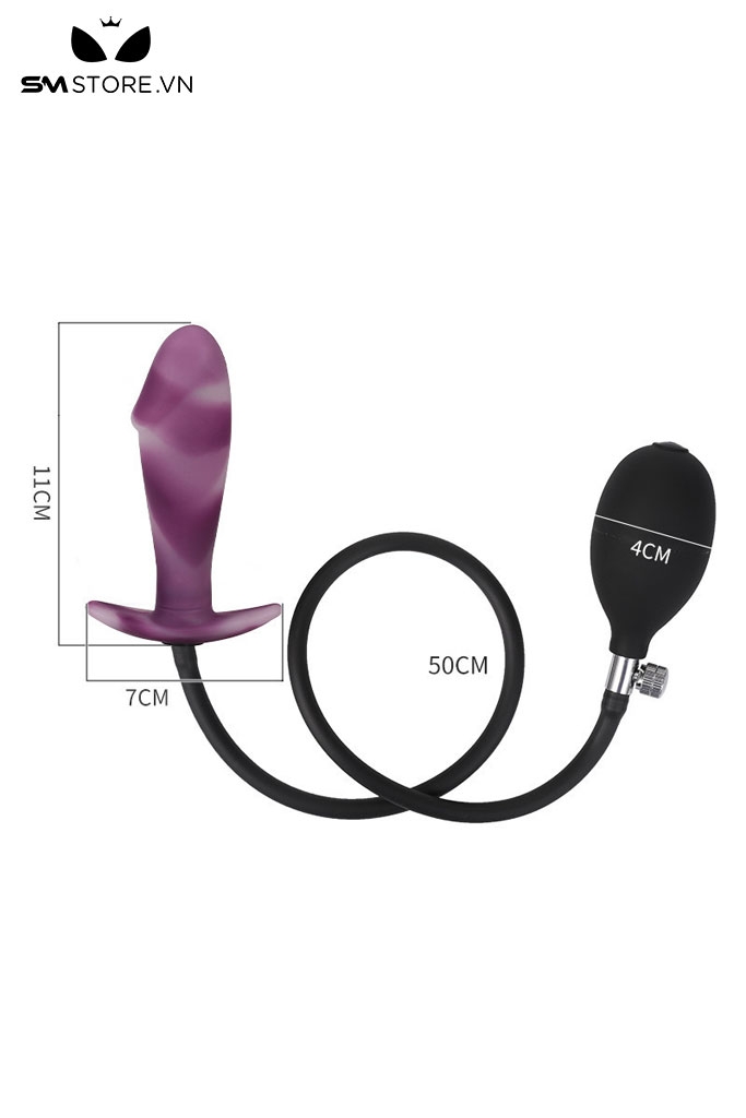 SMT3955 - Anal pump với dương vật giả trong suốt silicon mềm dài 11cm