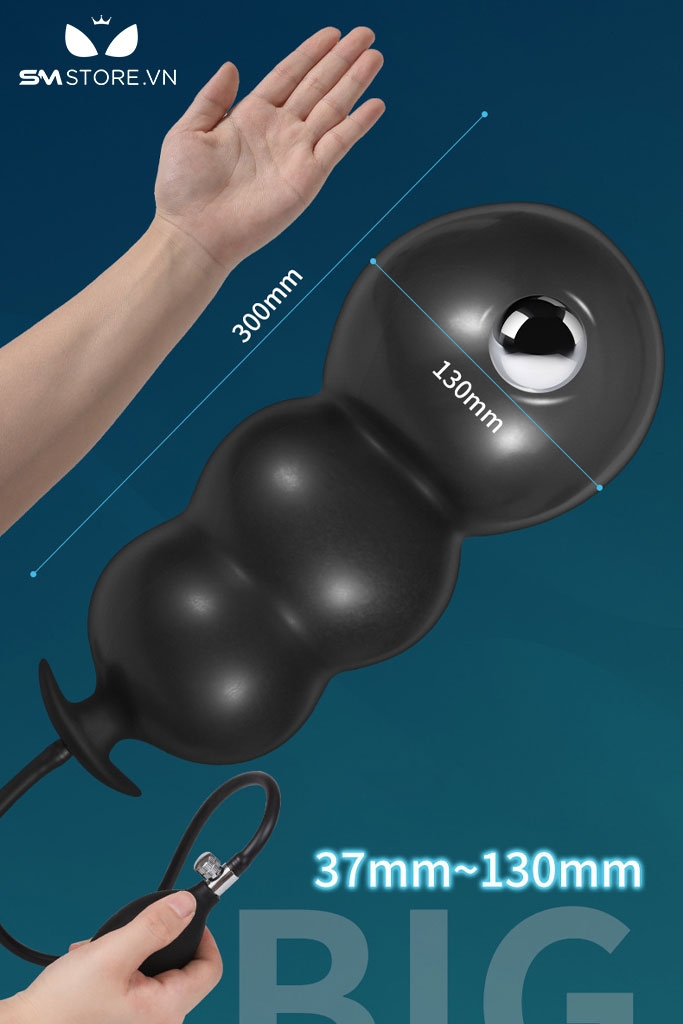 SMT3957 - Anal pump silicon đàn hồi thiết kế có 1 bi bên trong dài 50cm