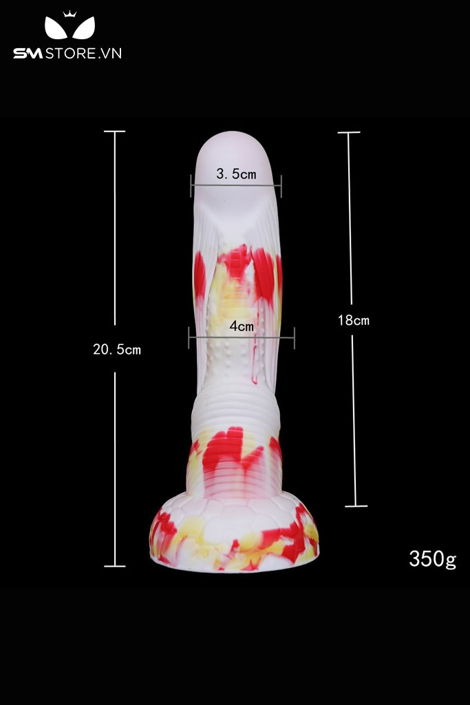 SMT3973 - Chim giả gắn tường silicon có bi nhỏ bao quanh dài 20.5cm