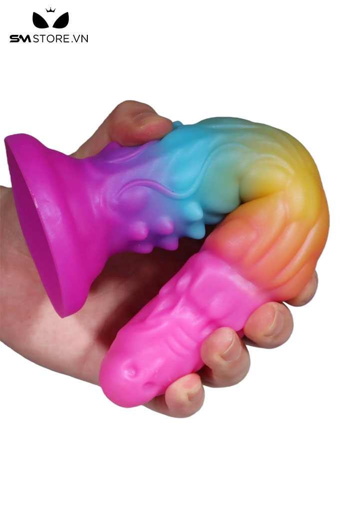 SMT3975 - Cu giả ngụy trang mặt quỷ đế dính tường phối màu dài 23cm