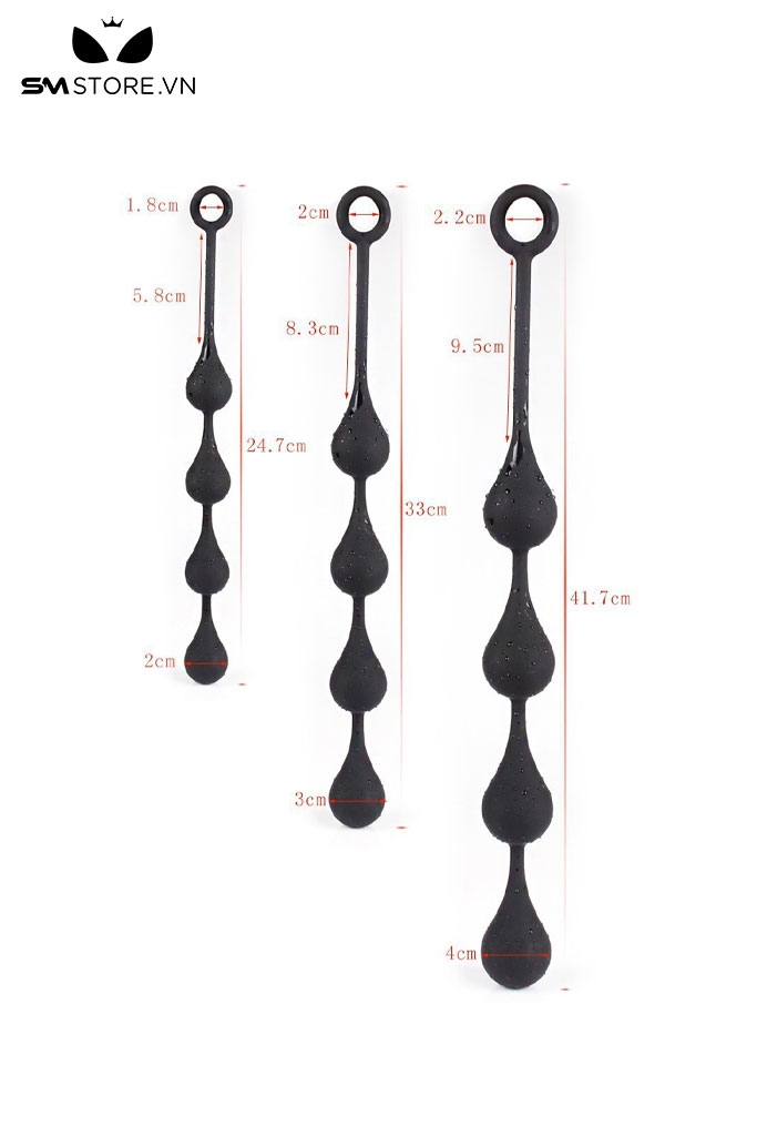 SMT3979 - Anal bead dạng chuỗi giọt nước có 4 tầng silicon co giãn