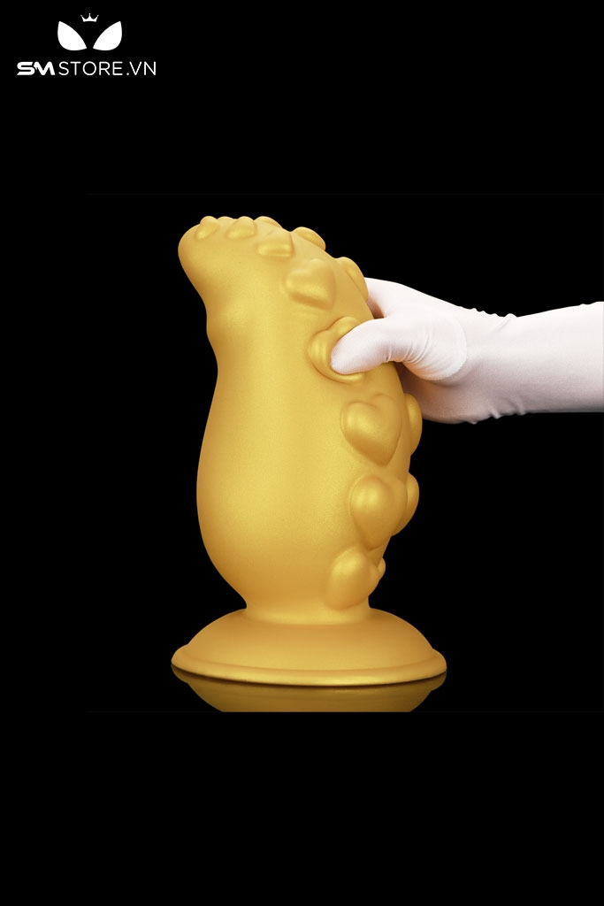 SMT3985 - Đồ chơi hậu môn anal huge dáng cong họa tiết trái tim