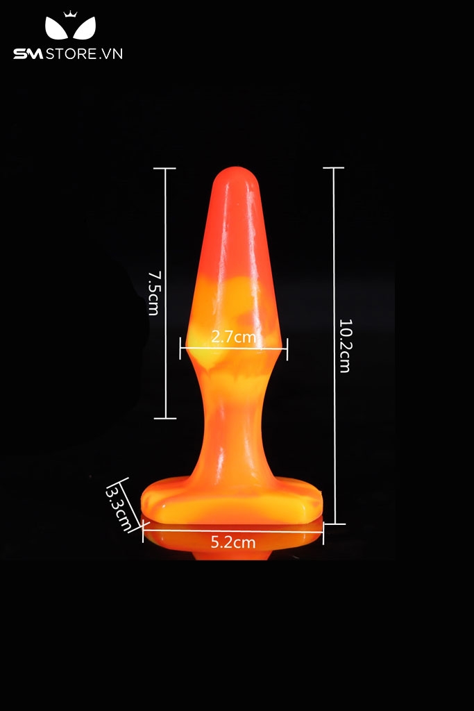 SMT3991 - Butt plug silicon trơn mịn với đầu tròn nhọn có 3 kích cỡ