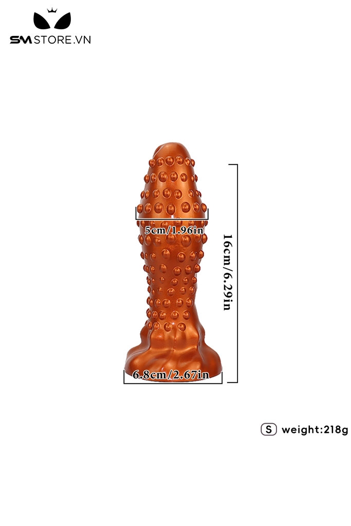 SMT3992 - Đồ chơi hậu môn silicon có bi nổi bao quanh đế dính tường
