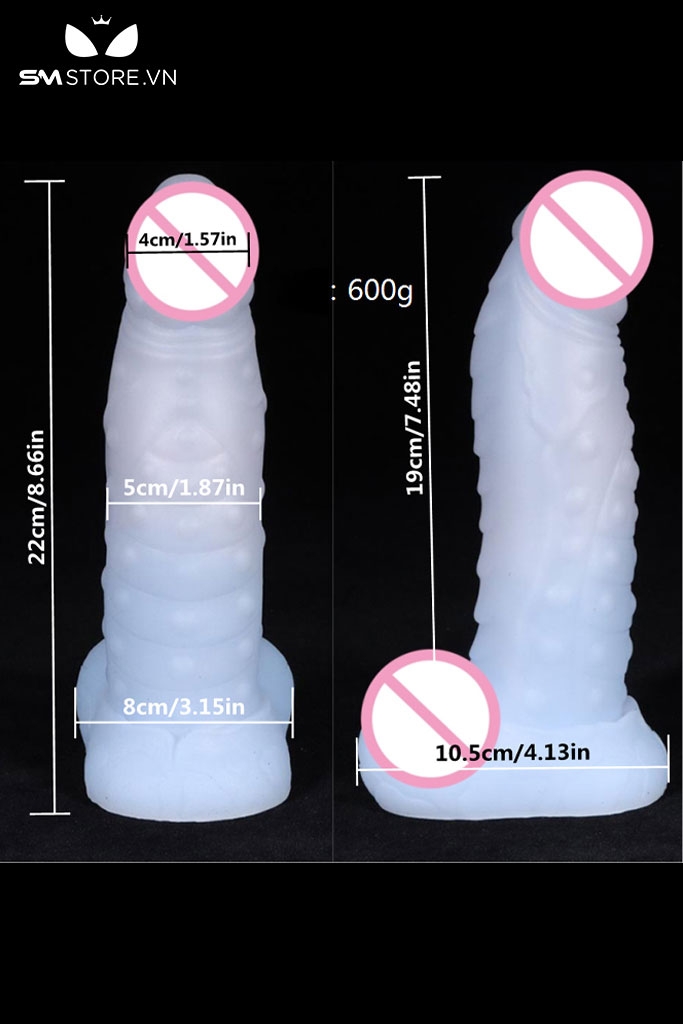 SMT4017 - Dương vật giả khổng lồ có bìu bằng silicon đường kính 5cm