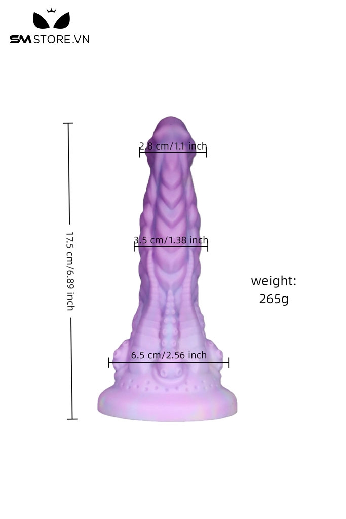 SMT4019 - Dương vật giả silicon monster đế dính tường dài 17.5cm